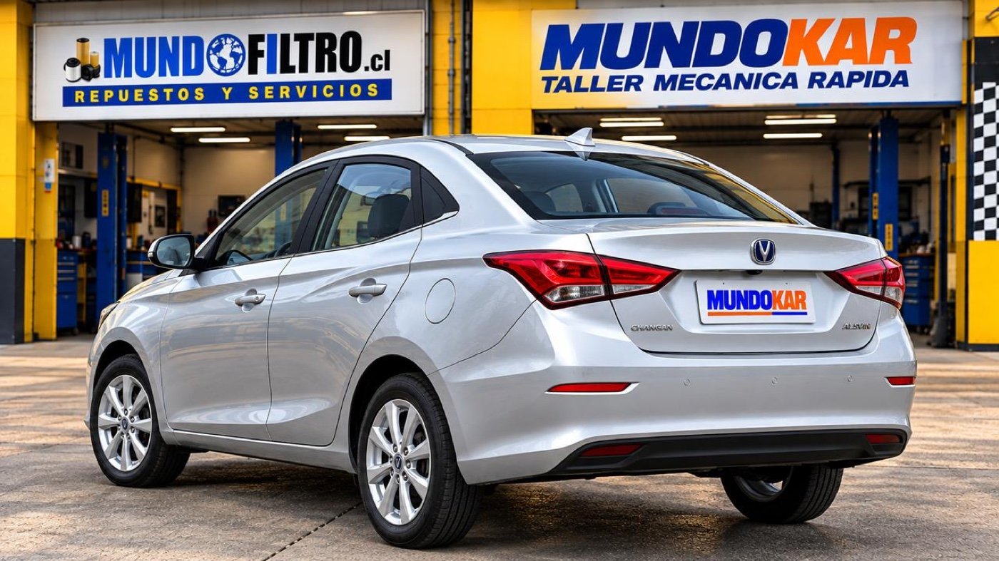 Changan Alsvin 2026 plata - vista trasera 3/4, taller Mundokar